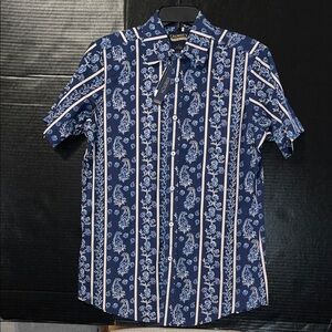 Daniel Cremieux Navy and White Patterned Shirt
